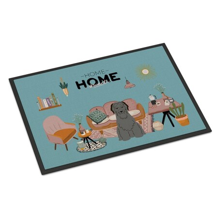 Carolines Treasures 24 x 36 in. Black Briard Sweet Home Indoor or Outdoor Mat CK7926JMAT
